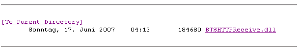 - biztlk: 404 file not found: directory