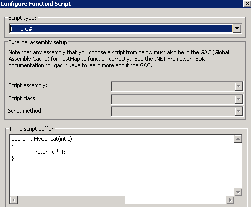 - Mehrere BizTalk-Server Scripting Functoids mit unterschiedlichen Funktionen aber gleichen Funktionsnamen