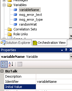 - biztalk orchestration: variable properties